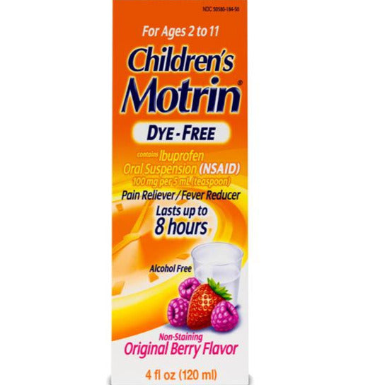 Children's Motrin Suspension - Dye Free Berry