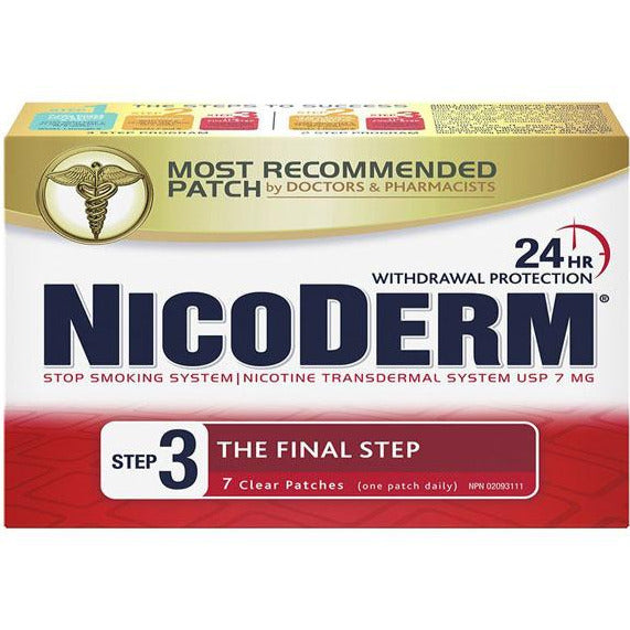 Nicoderm Système Arrêter de Fumer ÉTAPE 3 7 mg