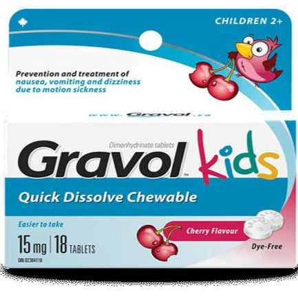Gravol Kids Dissolution Rapide 15 mg