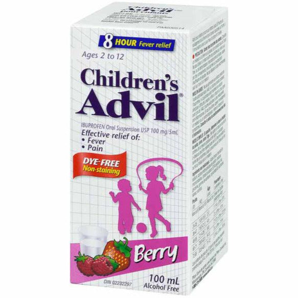 Suspension orale Advil pour enfants sans colorant - Baie