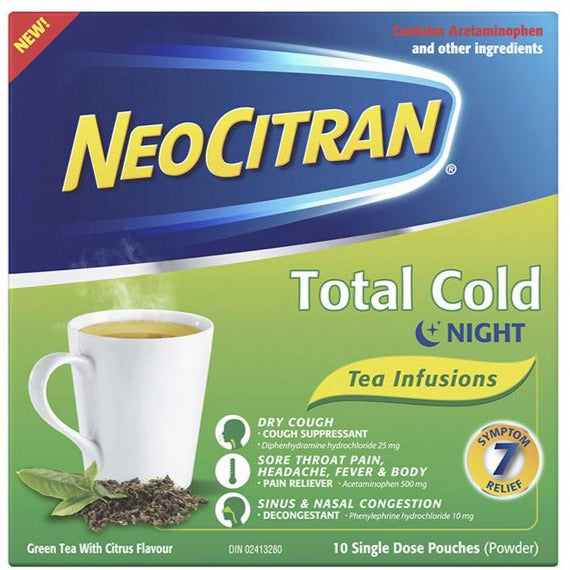 NeoCitran Total Cold Night - Thé vert