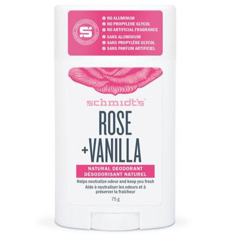 Schmidt's Rose + Vanilla Aluminum-Free Natural Deodorant Stick