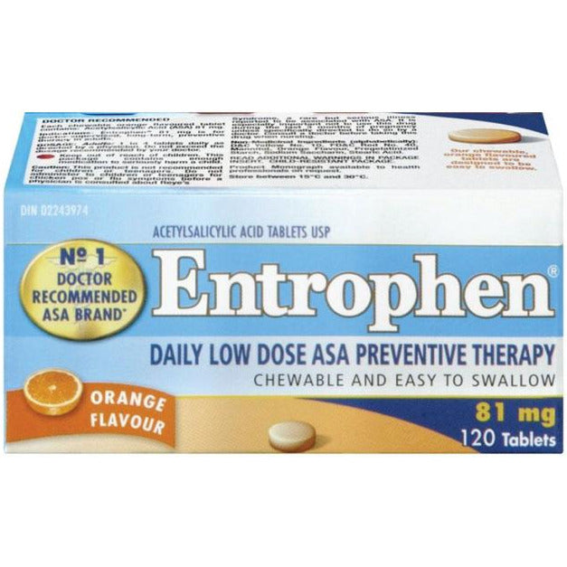 Entrophen 81mg Daily Low Dose ASA Preventative Therapy