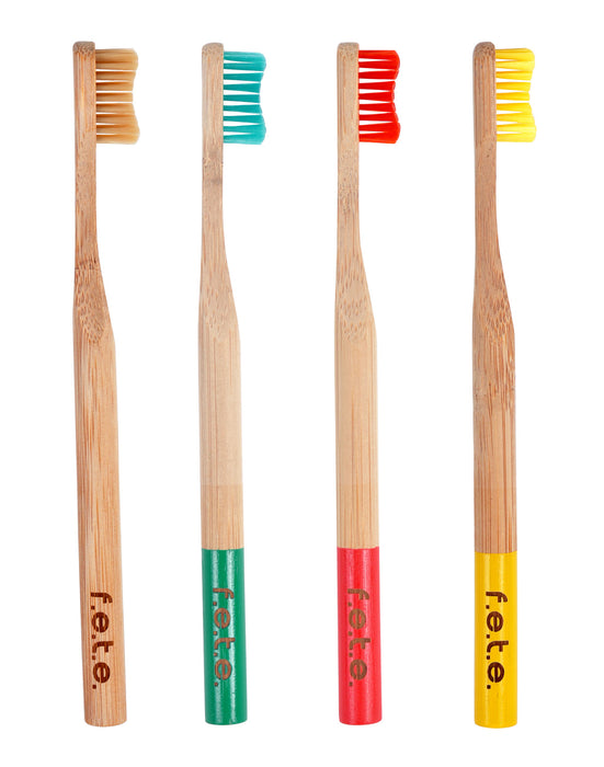 fete Multipack Brosses à dents en bambou - poils souples