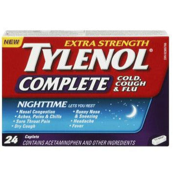 Tylenol Complete Rhume, Toux et Grippe Comprimés de nuit extra-forts