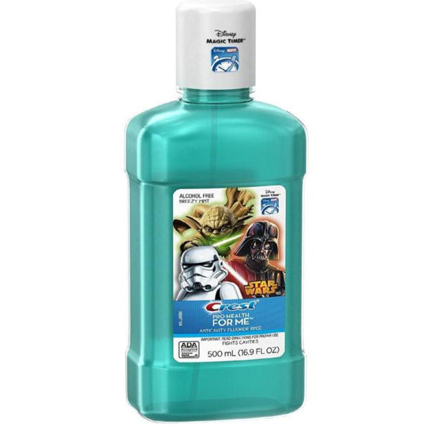 Rince-bouche sans alcool Crest pour enfants mettant en vedette Star Wars de Disney - Breezy Mint
