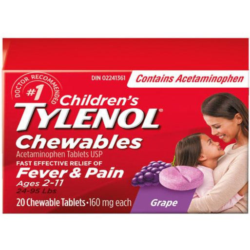 Tylenol à croquer pour enfants - Raisin