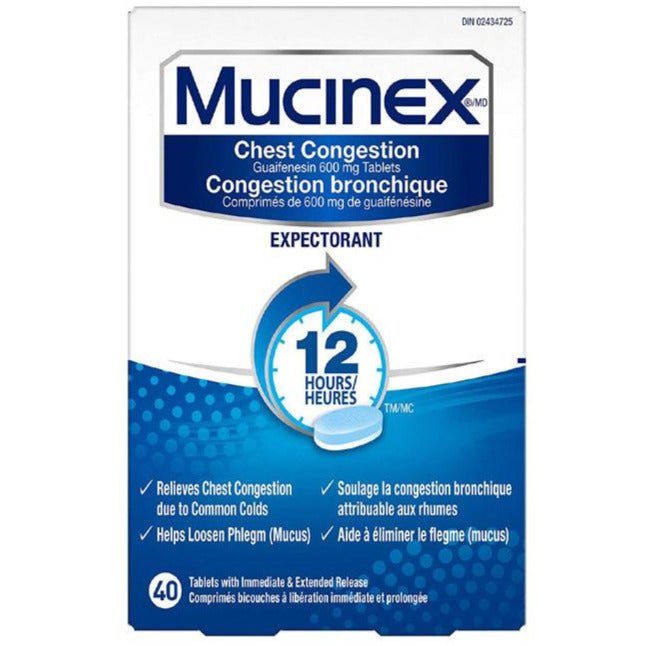 Mucinex Expectorant Congestion Thoracique 12H