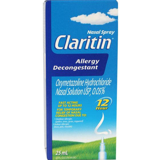 Spray nasal décongestionnant contre les allergies Claritin
