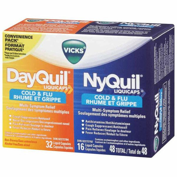 Vicks DayQuil NyQuil Combo rhume et grippe
