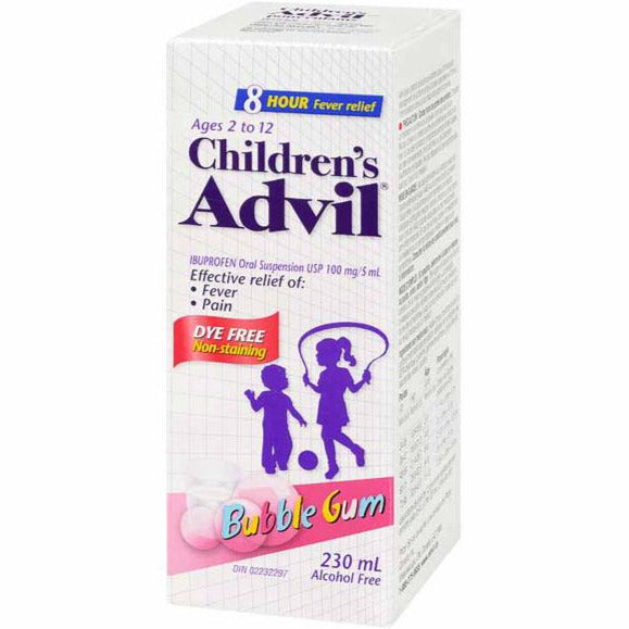 Suspension orale Advil pour enfants sans colorant - Bubble Gum