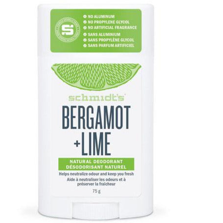 Schmidt's Bergamote + Lime Déodorant naturel en stick sans aluminium