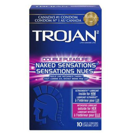 Préservatifs lubrifiés double plaisir Trojan Naked Sensations