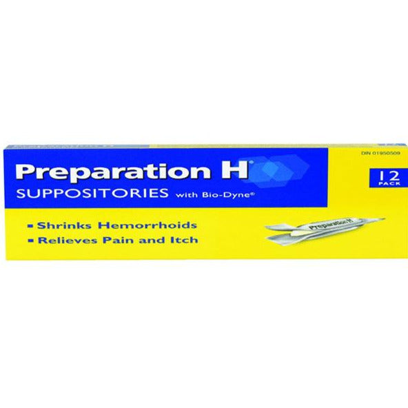 Preparation H Suppositories with Bio-Dyne