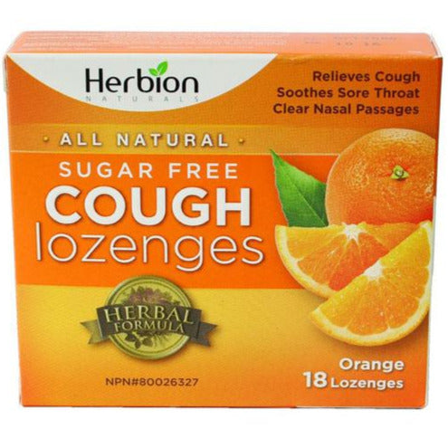 Pastilles contre la toux sans sucre Herbion - Orange
