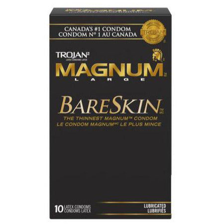 Préservatifs lubrifiés de qualité supérieure Trojan Magnum Bareskin