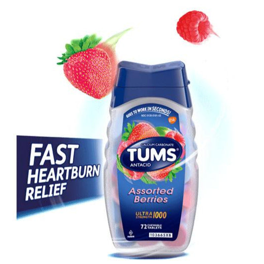 Antiacide Tums Ultra Fort - Baies Assorties