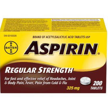 Aspirin 325mg Regular Strength Tablets