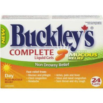 Gels liquides Buckley's Complete Day et soulagement des muqueuses