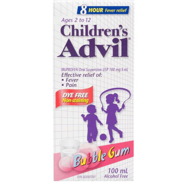 Children's Advil Oral Suspension Dye Free - Bubble Gum
