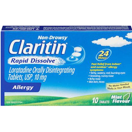 Claritin à dissolution rapide sans somnolence 24 heures