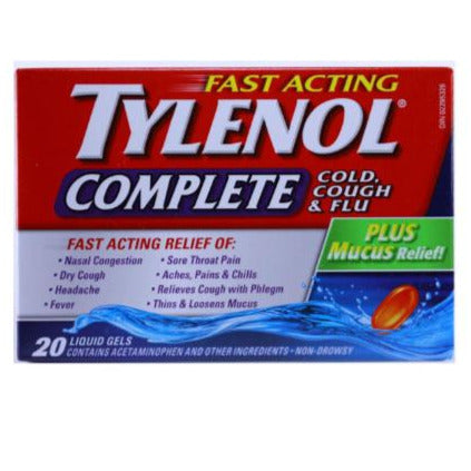 Gels liquides Tylenol Complete contre le rhume, la toux et la grippe