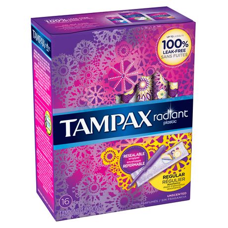 Tampons Tampax Radiant Regular non parfumés