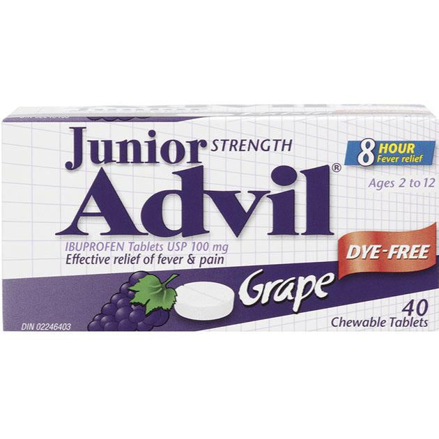 Advil Junior Strength sans colorant - Raisin