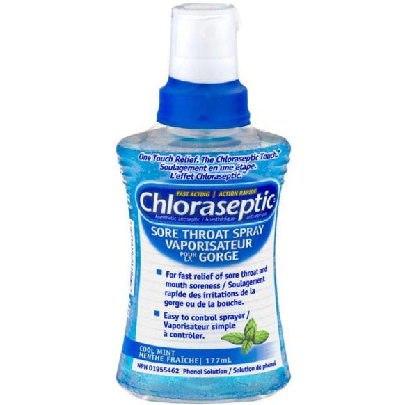 Spray chloraseptique contre les maux de gorge - Coolmint