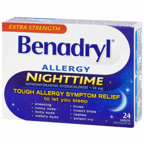 Extra Strength Benadryl Allergy Nighttime 50 mg