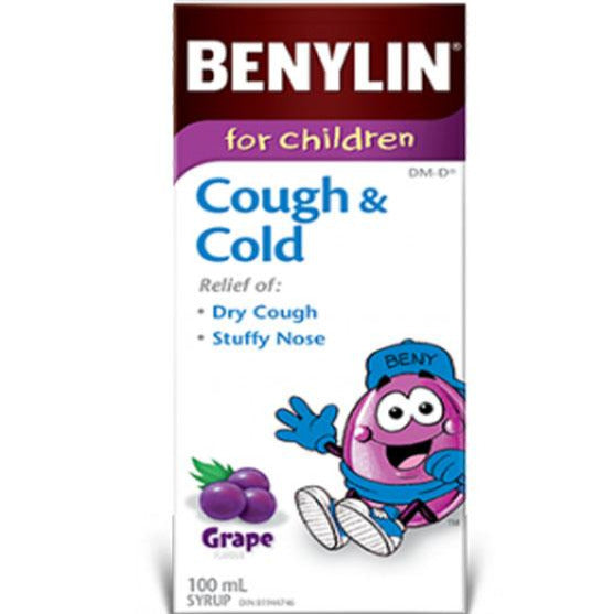 Benylin pour enfants Sirop contre la toux et le rhume - Raisin