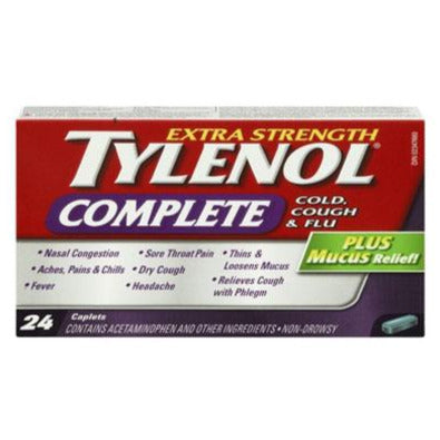 Tylenol Complete Extra Fort Rhume, Toux et Grippe Caplets