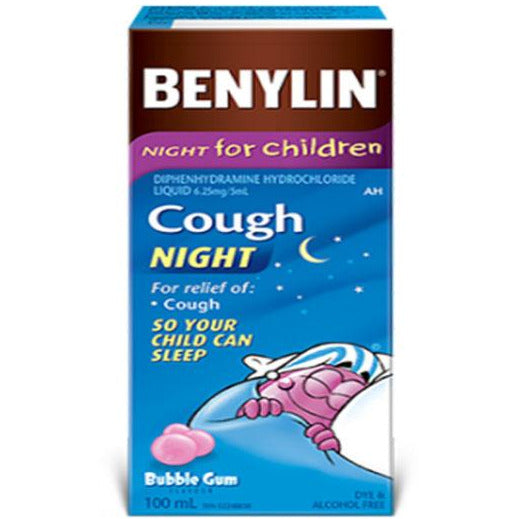 Sirop de nuit contre la toux pour enfants Benylin - Bubble Gum