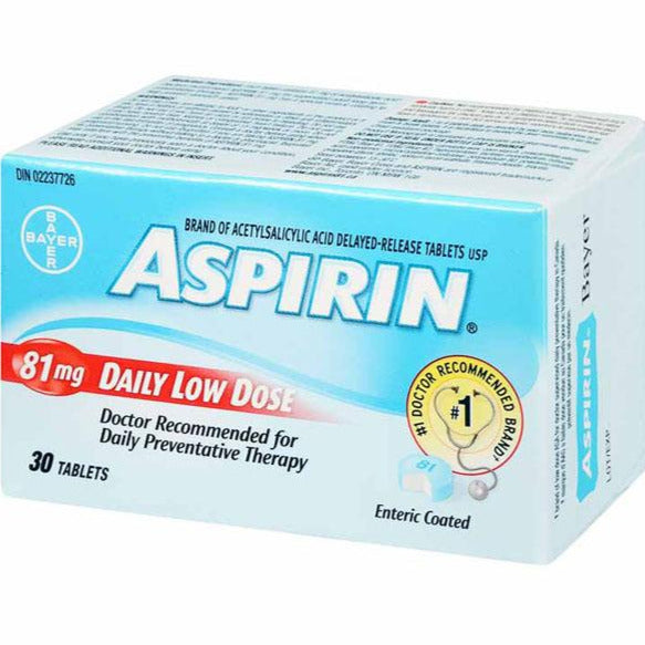 Aspirine 81 mg par jour à faible dose
