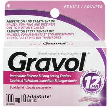 Gravol Immediate Release & Long Acting 100 mg