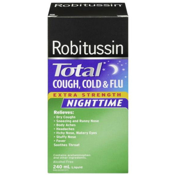 Robitussin Total Toux, Rhume et Grippe Extra Fort Nuit