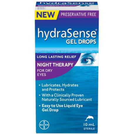 Gouttes de gel pour les yeux HydraSense, thérapie de nuit pour les yeux secs