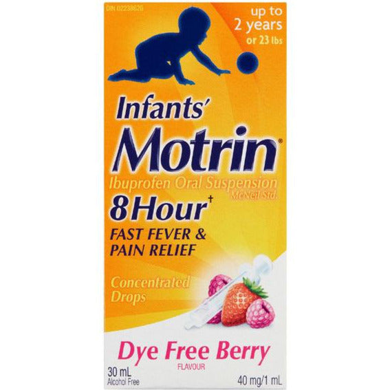 Infants Motrin Suspension Drops - Dye Free Berry