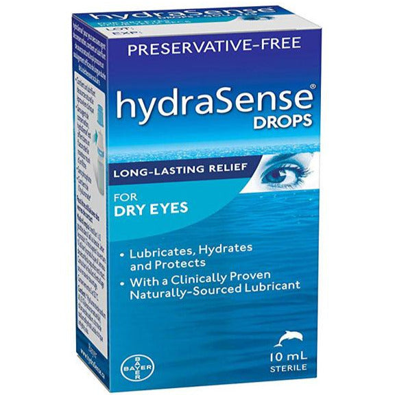 Gouttes oculaires HydraSense pour les yeux secs