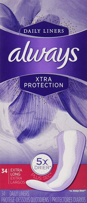 Doublures quotidiennes extra longues Always Xtra Protection