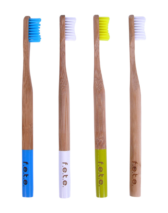 fete Multipack Brosses à dents en bambou - Poils moyens