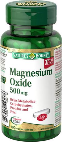 Nature's Bounty Oxyde de magnésium 500 mg
