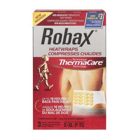 Robax Heatwraps Bas du dos et hanches – Taille unique