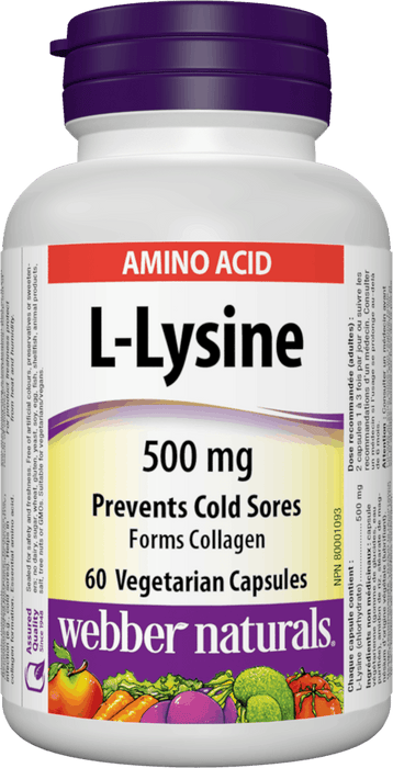 Webber Naturals L-Lysine 500 mg