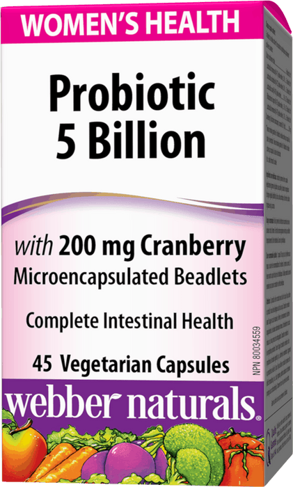 Webber Naturals Probiotic 5 Billion with 200 mg Cranberry