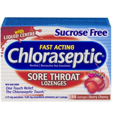 Chloraseptic Sugar Free Sore Throat Lozenges - Berry Cherry