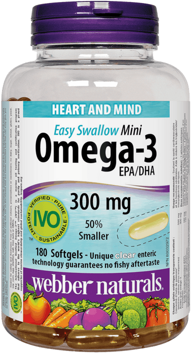 Webber Naturals Oméga-3 EPA/DHA 300 mg Gélules
