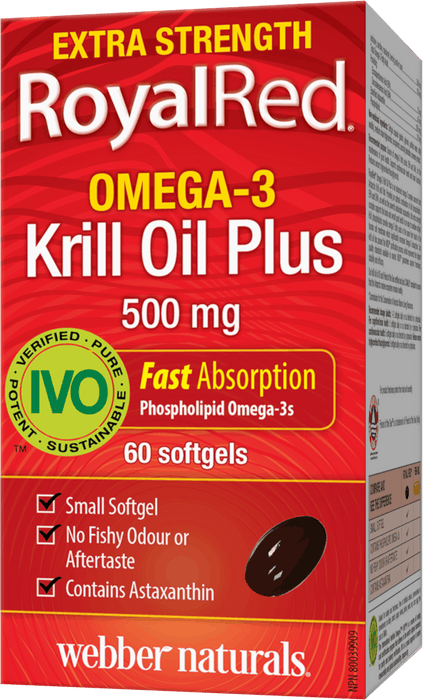 Webber Naturals RoyalRed Omega-3 Huile de Krill Plus 500 mg
