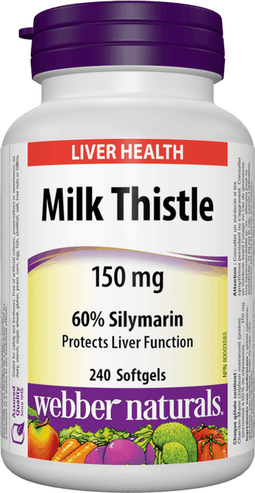 Webber Naturals Milk Thistle 150 mg Softgels