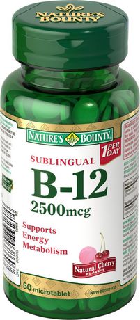 Nature's Bounty Microcomprimés de vitamine B12 à dissolution rapide 2500 mcg - cerise